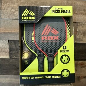 RBX Elite Pickleball Set  NIB Competition Level Qty 2 Paddles 2 Balls Mesh Bag‎